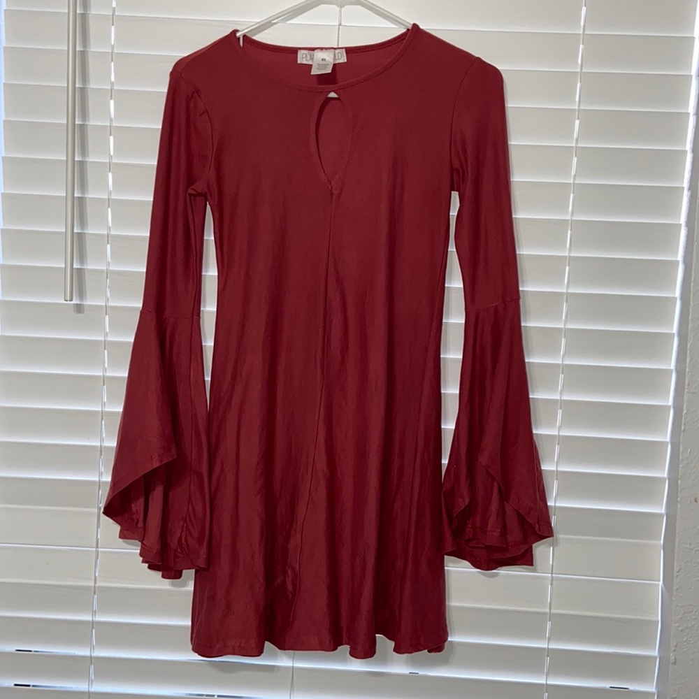 Pink Flare Long sleeve Dress